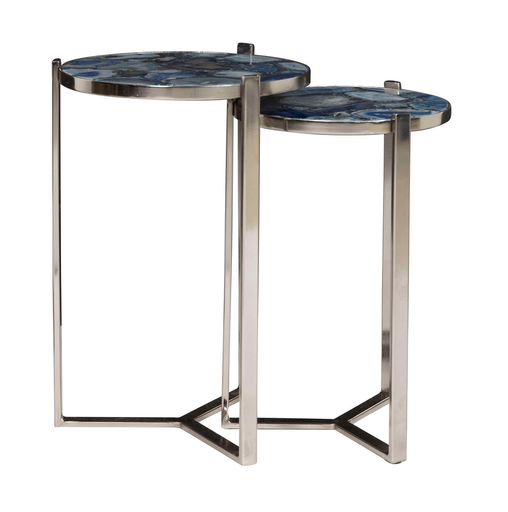 Blue Agate Nesting Tables