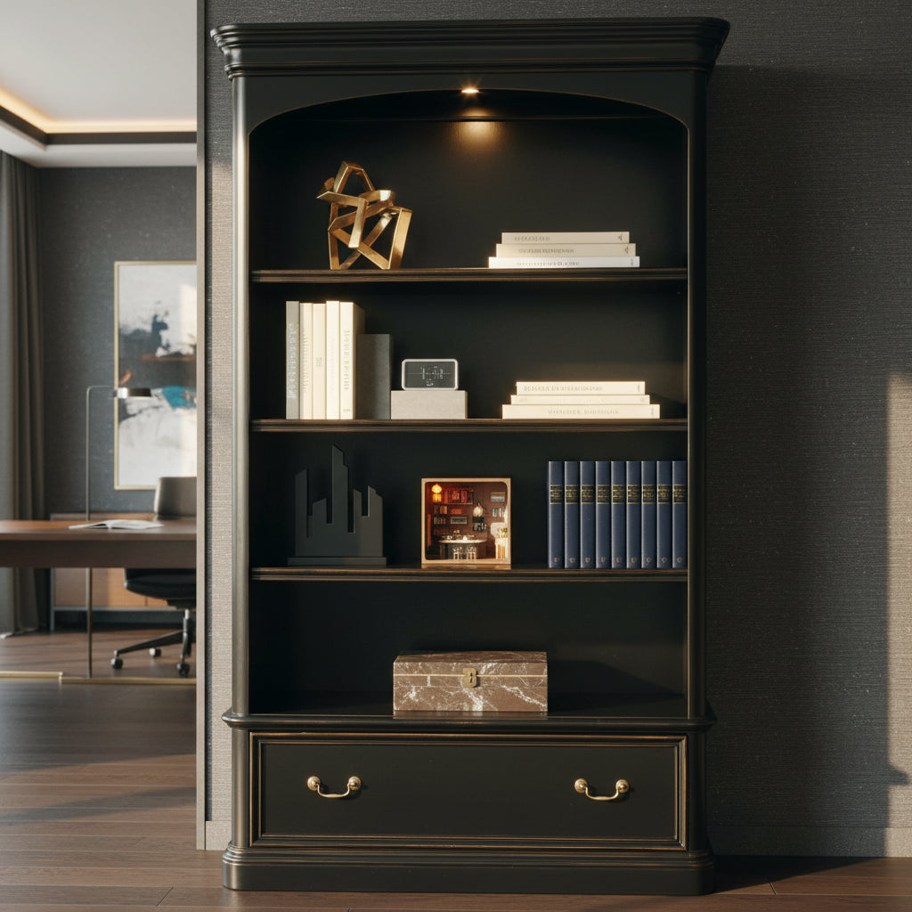 Louis Philippe Executive Center Bookcase