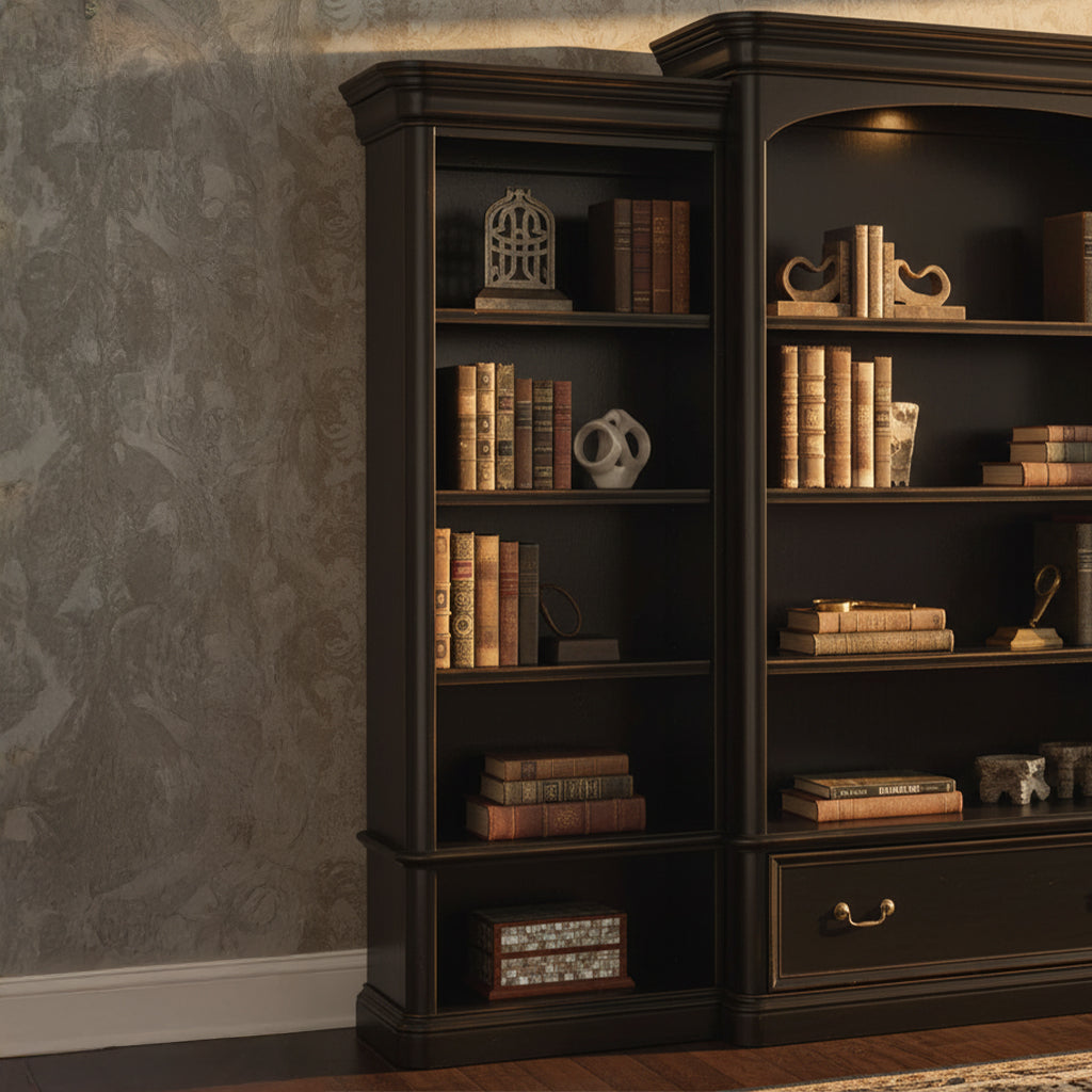 Louis Philippe Executive Left Bookcase