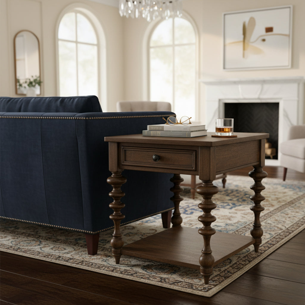 Fairfax Rectangular End Table with Drawer