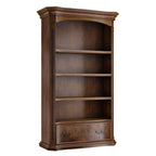 Old World Walnut Burl Executive Center Bookcase