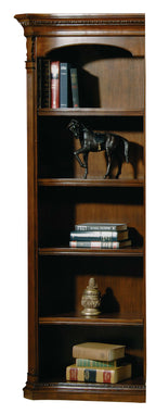 Old World Walnut Burl Executive Left Bookcase