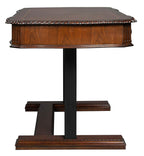 Old World Walnut Burl Adjustable Height Desk