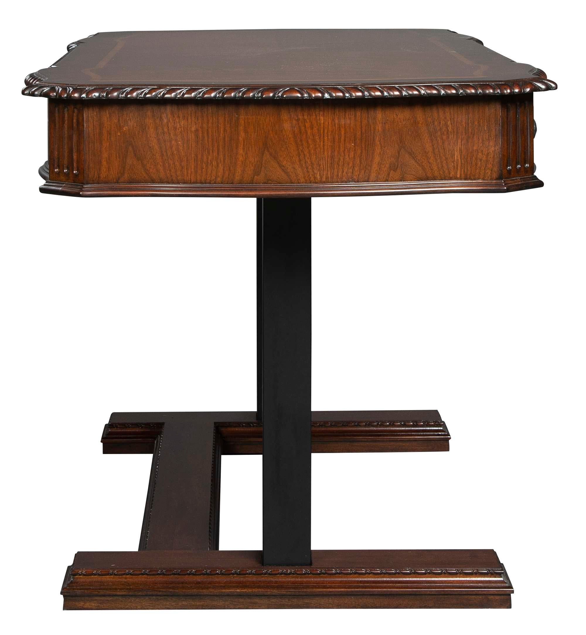 Old World Walnut Burl Adjustable Height Desk