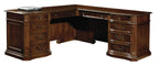 Old World Walnut Burl Executive L-shape Desk